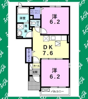 間取図 ブルー　コスモ