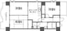名古屋市営地下鉄東山線/中村日赤駅 徒歩11分 4階 築30年 3DKの間取り