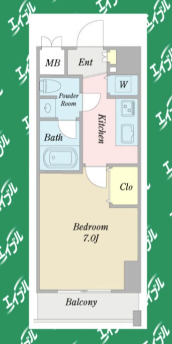 間取図 東海道本線/金山駅 徒歩6分 11階 築17年