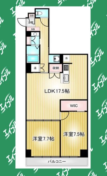間取図 名古屋市営地下鉄東山線/栄駅 徒歩6分 6階 築44年