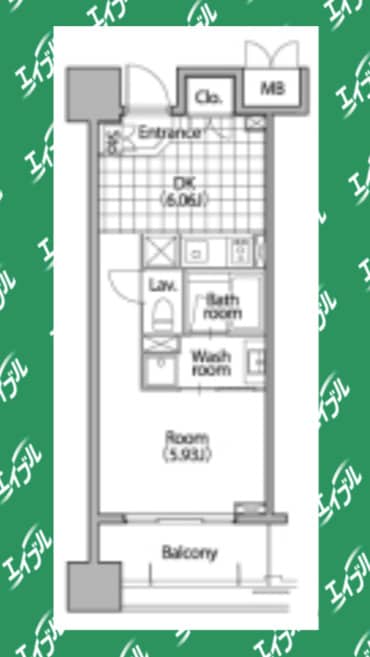 間取り図 名古屋市営地下鉄東山線/伏見駅 徒歩9分 6階 築18年