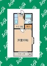 コーポニシベ 1Kの間取り