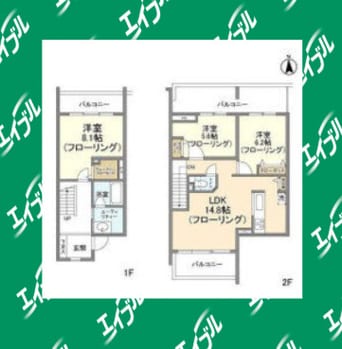 間取図 名古屋市営地下鉄鶴舞線/浄心駅 徒歩12分 1階 築22年