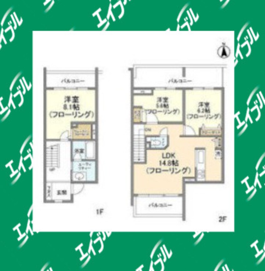 間取図 名古屋市営地下鉄鶴舞線/浄心駅 徒歩12分 1階 築22年