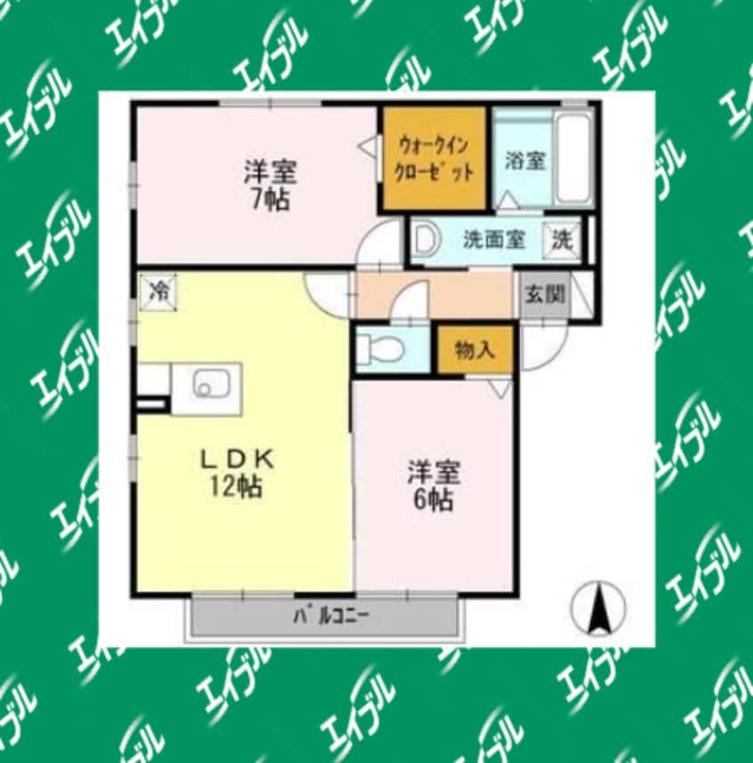 間取図 RiverEast北畑　B