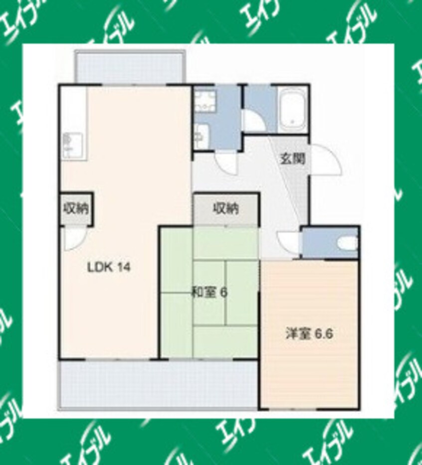 間取図 ヴェルドミール江坂B館