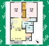 リヴィエール 2LDKの間取り