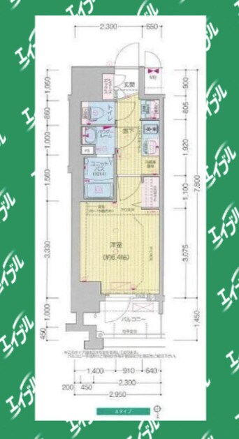 間取図 プレサンス鶴舞駅前レジス