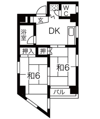 間取図 名古屋市営地下鉄東山線/千種駅 徒歩4分 4階 築40年