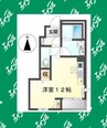 キャットテール 1Rの間取り