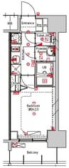 名古屋市営地下鉄名城線/東別院駅 徒歩8分 11階 1年未満 1Kの間取り