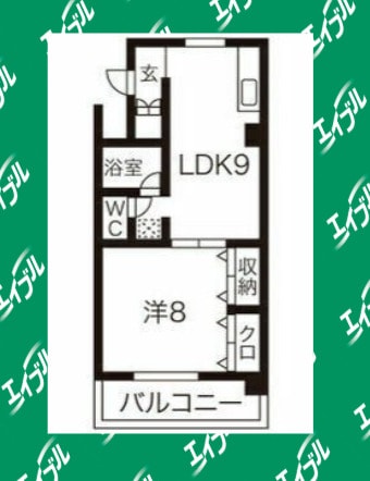 間取り図 名古屋市営地下鉄鶴舞線/浅間町駅 徒歩2分 8階 築29年