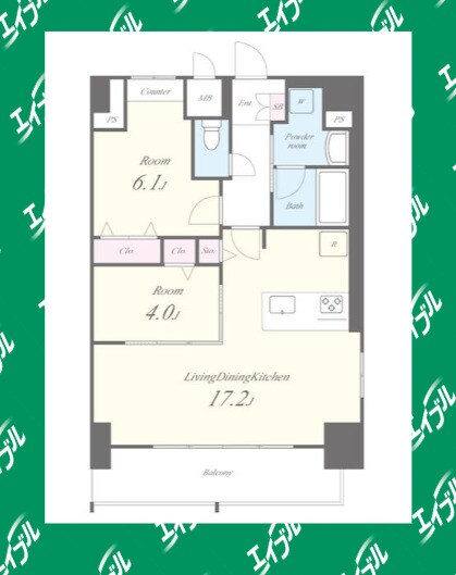 間取り図 名古屋市営地下鉄桜通線/丸の内駅 徒歩9分 12階 築1年