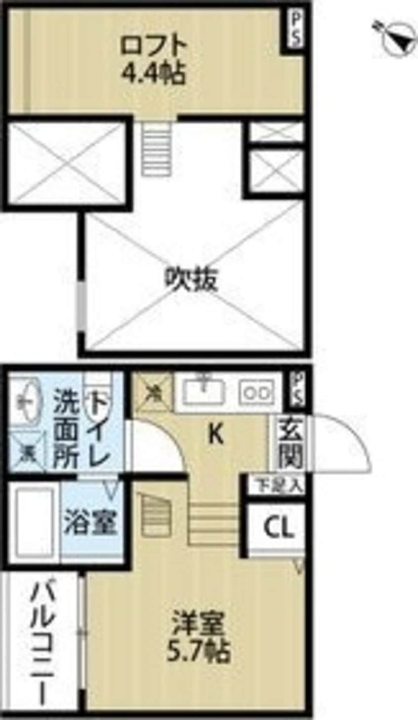 間取図 名古屋市営地下鉄鶴舞線/上小田井駅 徒歩10分 2階 築10年