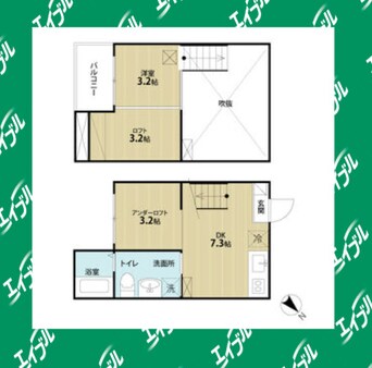 間取図 名古屋市営地下鉄東山線/岩塚駅 徒歩6分 2階 築12年