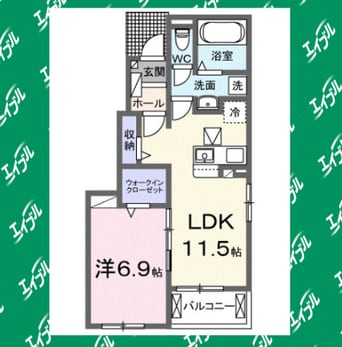 間取図 武豊線/半田駅 徒歩15分 1階 築1年