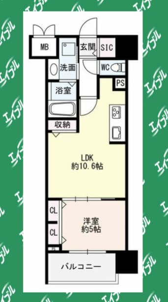 間取図 名古屋市営地下鉄東山線/新栄町駅 徒歩10分 12階 築1年