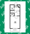 アムールシャンテ 1Kの間取り