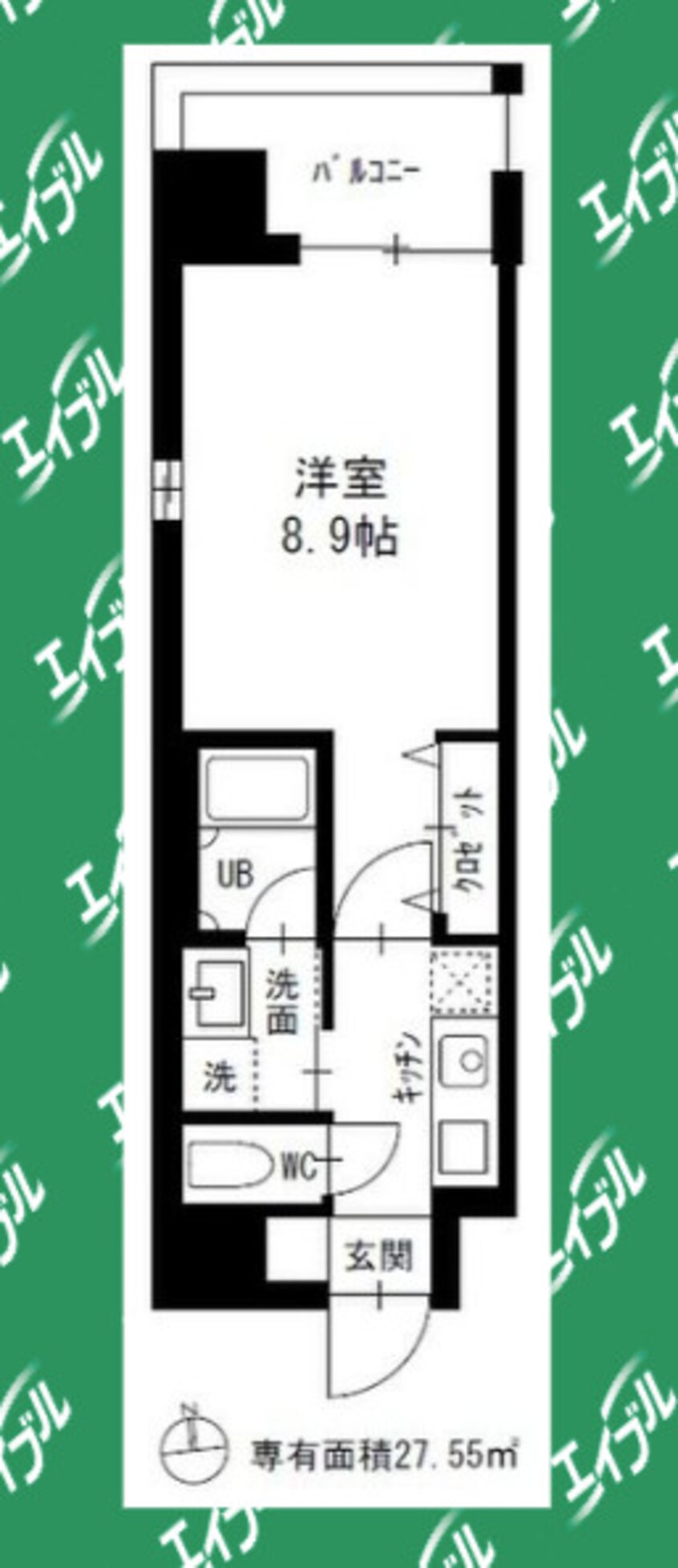 間取図 名鉄名古屋本線/山王駅 徒歩8分 2階 築7年