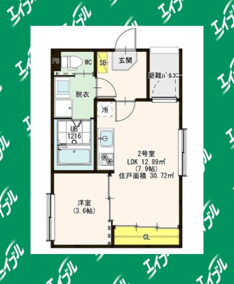 間取図 名古屋市営地下鉄東山線/本陣駅 徒歩8分 2階 築3年