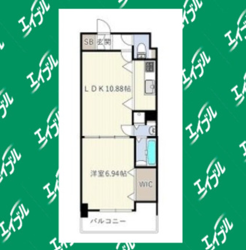 間取図 名古屋市営地下鉄桜通線/桜本町駅 徒歩2分 9階 築19年