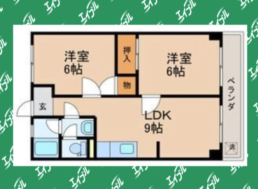 間取図 東海道本線/金山駅 徒歩9分 2階 築45年
