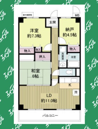間取図 阪急甲陽線/苦楽園口駅 徒歩17分 3階 築27年