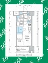 パートナーズ今池 1DKの間取り