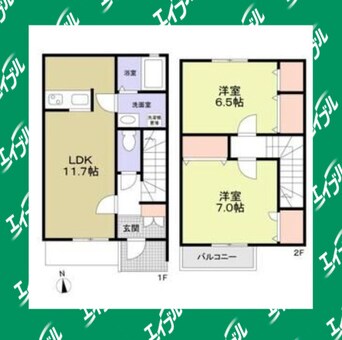 間取図 コンコルディアちゃやがさか　NORTH