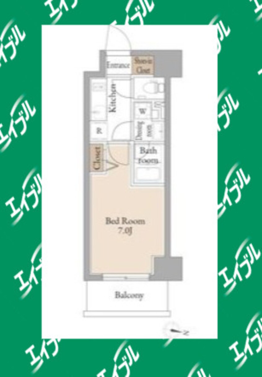 間取図 ルネフラッツ黒川Ⅱ