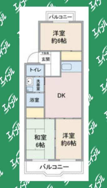 間取図 東海道本線/枇杷島駅 徒歩9分 4階 築37年