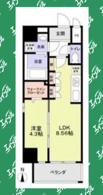 間取図 クレストタワー栄