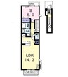 名古屋市営地下鉄東山線/八田駅 徒歩23分 2階 築17年 1LDKの間取り