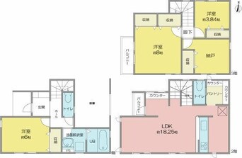 間取図 リーブルファイン芳野1号棟