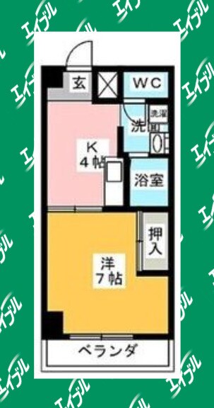 間取り図 名鉄名古屋本線/山王駅 徒歩9分 4階 築42年