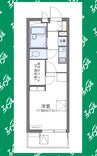 レオパレスティーケー７ 1Kの間取り