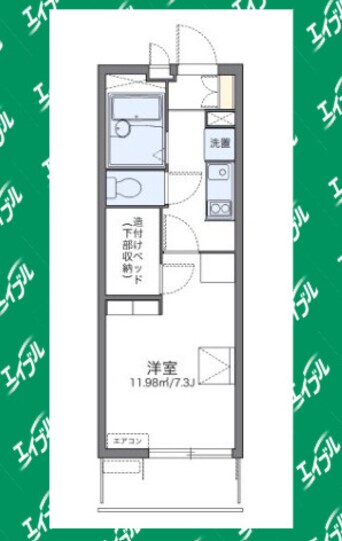 間取図 レオパレスティーケー７