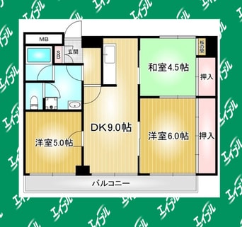 間取図 名古屋市営地下鉄東山線/今池駅 徒歩3分 3階 築45年