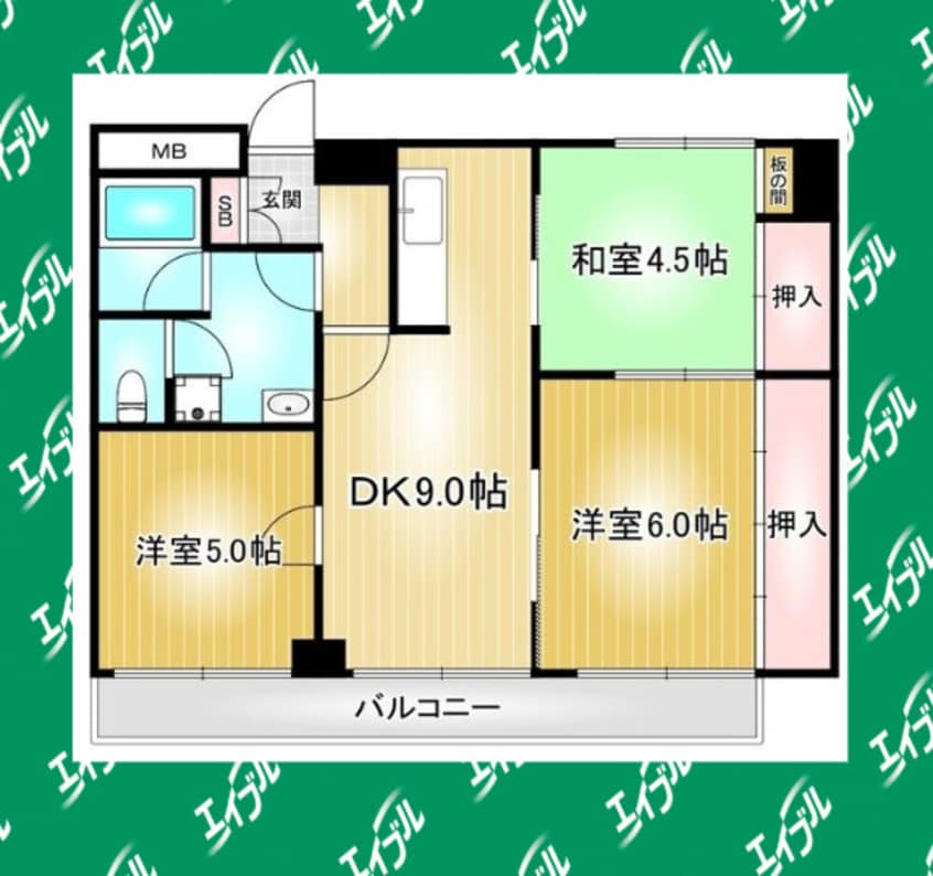 間取図 名古屋市営地下鉄東山線/今池駅 徒歩3分 3階 築45年