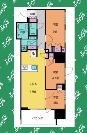 間取図 名古屋市営地下鉄東山線/伏見駅 徒歩3分 7階 築1年