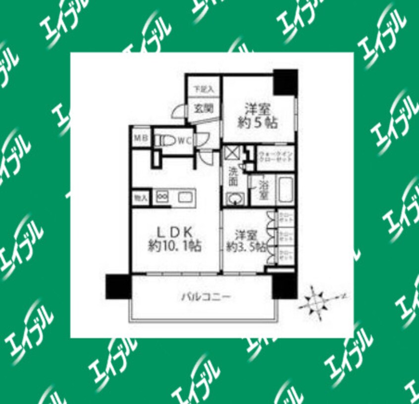 間取図 クリオラベルヴィ名古屋花の木