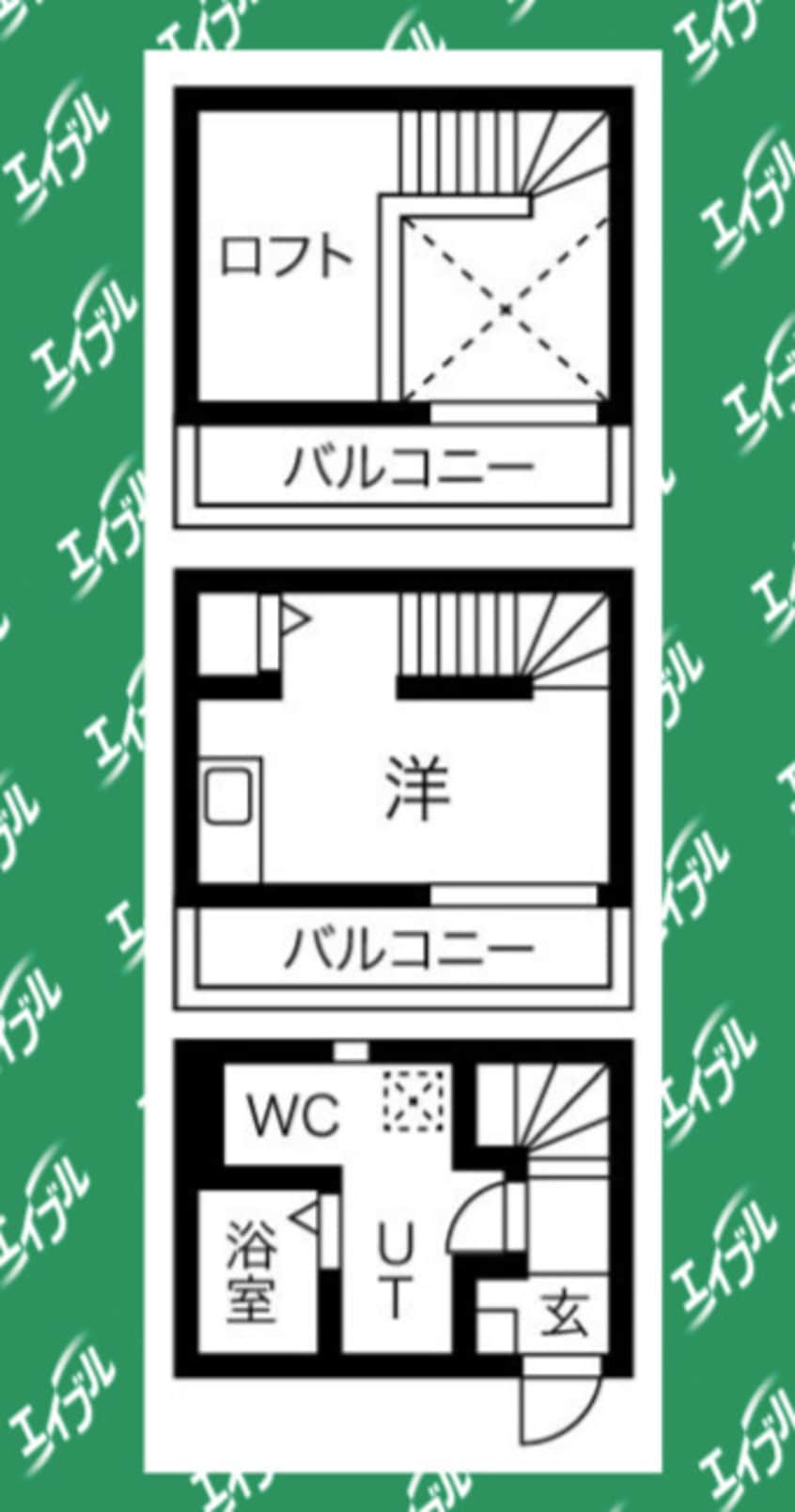 間取図 名古屋市営地下鉄名港線/六番町駅 徒歩6分 1階 築7年