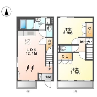 間取図 バイス バント Ａ＆Ｂ
