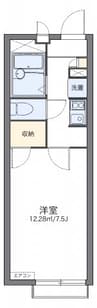 レオパレスＷＩＳＨ 1Kの間取り