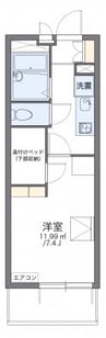 名鉄名古屋本線/山王駅 徒歩11分 3階 築16年 1Kの間取り
