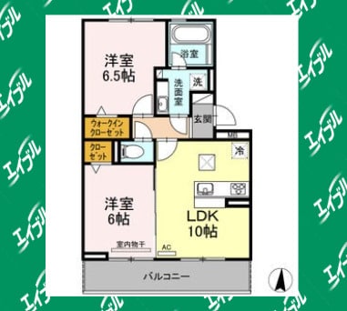 間取り図 名古屋市営地下鉄東山線/高畑駅 バス21分蟹田下車:停歩4分 1階 築7年