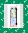 ソレアード 1Kの間取り