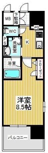 名古屋市営地下鉄鶴舞線/大須観音駅 徒歩5分 9階 築7年 1Kの間取り