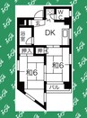 第7オーシャンビル 2DKの間取り