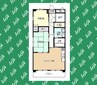 クレアール壱番館 2LDKの間取り